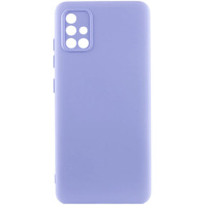Чехол-силикон Getman Liquid Silk Full Camera Samsung Galaxy A71 сиреневый