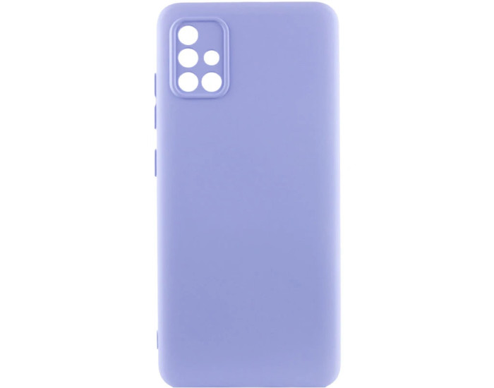 Чехол-силикон Getman Liquid Silk Full Camera Samsung Galaxy A71 сиреневый