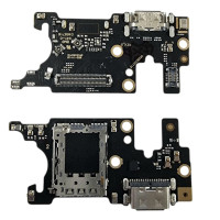 Шлейф для Motorola XT2245 Moto Edge 30 Neo, конектора зарядки, мікрофона, з компонентами, High copy