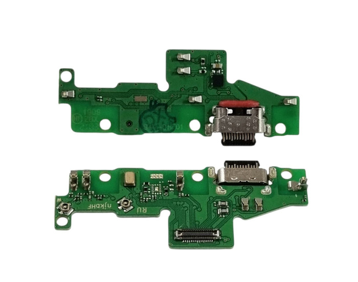 Шлейф для Motorola Moto G40 Fusion, конектора зарядки, мікрофона, з компонентами, High Copy