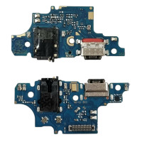 Шлейф для Motorola Moto G52, коннектора зарядки, микрофона, с компонентами, copy