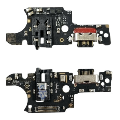 Шлейф для Motorola Moto G54 Power, конектора зарядки, мікрофона, з компонентами, High copy