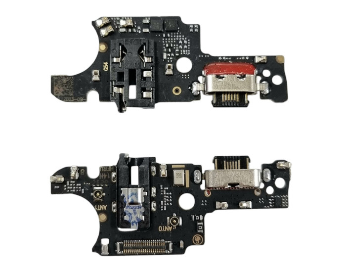 Шлейф для Motorola Moto G54 Power, конектора зарядки, мікрофона, з компонентами, High copy