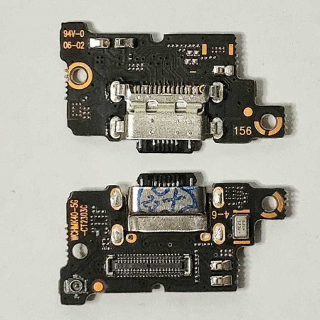 Шлейф для Xiaomi Poco F3/Mi 11i/Mi 11X Pro/Redmi K40, коннектора зарядки, с микрофоном, плата зарядки, High Copy