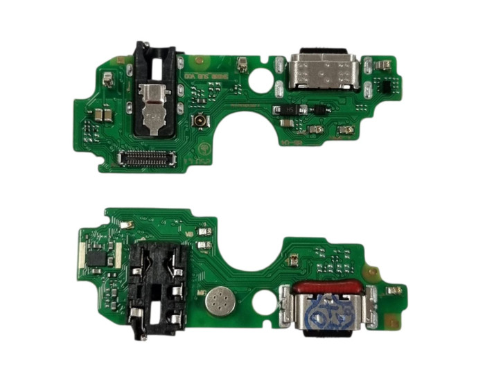 Шлейф для ZTE Blade A75, конектора зарядки, мікрофона з компонентами, High Copy