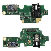 Шлейф для ZTE Blade V50 Smart, коннектора зарядки, микрофона, с компонентами, High Copy