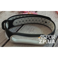 Ремешок для Xiaomi Mi Band 5/6, Nike №5 (черно/ белый)