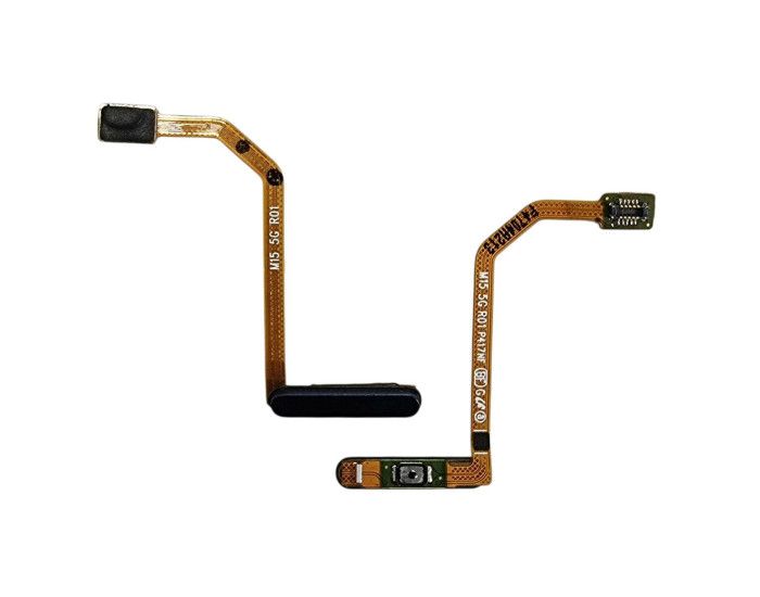 Шлейф для Samsung M15 5G с кнопкой включения, сканер отпечатка пальца (Touch ID) черный