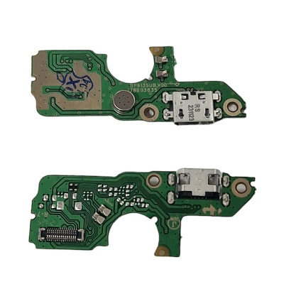 Шлейф для Tecno Pop 5, конектора зарядки, мікрофона, з компонентами, High Copy