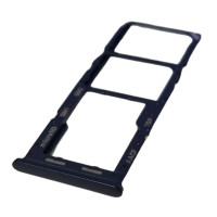 Тримач SIM-карты для Sаmsung A515F Galaxy A51, A715F/DS Galaxy A71, чорний з держтелем MMC