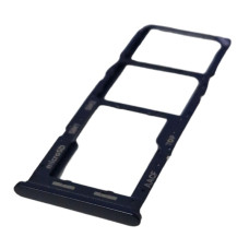 Держатель SIM-карты для Sаmsung A515F Galaxy A51, A715F/DS Galaxy A71, черный с держтелем MMC (Класс А)