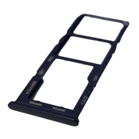 Держатель SIM-карты для Sаmsung A515F Galaxy A51, A715F/DS Galaxy A71, черный с держтелем MMC (Класс А)