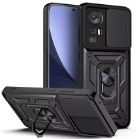 Чехол-Ударопрочный Camshield Serge Ring Xiaomi 12 Lite, Черный (Класс B)