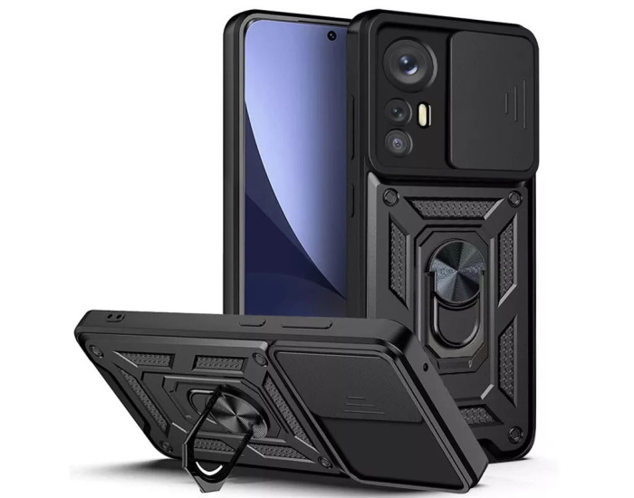 Чохол-Ударостійкий Camshield Serge Ring Xiaomi 12 Lite, чорний