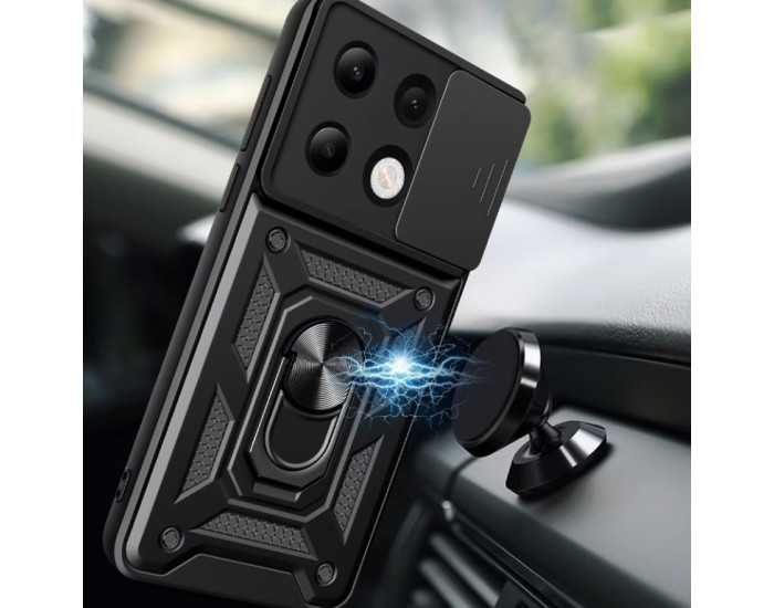 Чохол-Ударостійкий Camshield Serge Ring Xiaomi Note 13 Pro 4G / Poco M6 Pro 4G, чорний