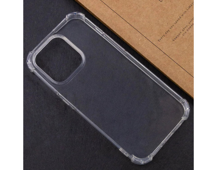 Чехол-силикон Getman Ease logo усиленные углы iPhone 15 Pro, Прозрачный