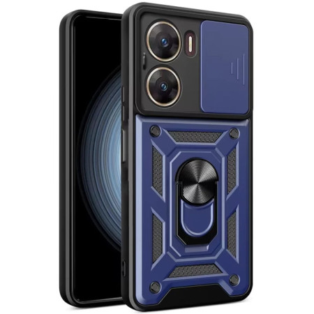Чехол-силикон Camshield Serge Ring Magnet Xiaomi Poco X7 Pro Синий (Класс B)