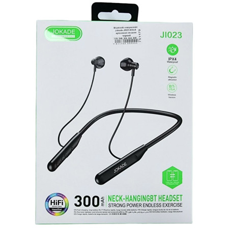 Беспроводные наушники Bluetooth Jokade JI023 AOLE (крепление на шию) (Черный / Black)