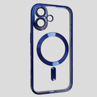 Чехол-силикон SHINING Camera MagSafe for iPhone 16 темно-синий