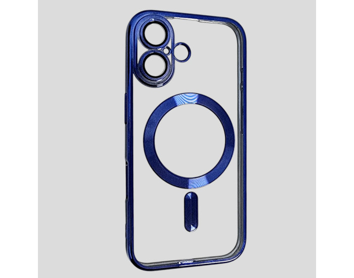 Чохол-силікон Shining Camera MagSafe iPhone 16, Темно-синій