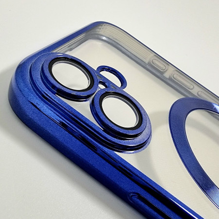 Чехол-силикон SHINING Camera MagSafe for iPhone 16 темно-синий