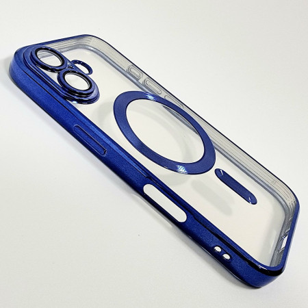 Чехол-силикон SHINING Camera MagSafe for iPhone 16 темно-синий