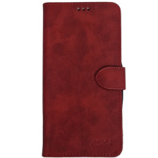 Чехол-книга Leather Folio New Samsung A35 (магнитная застежка) красный
