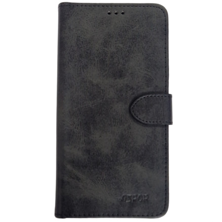 Чехол-книга Leather Folio New Samsung A35 (магнитная застежка) черный
