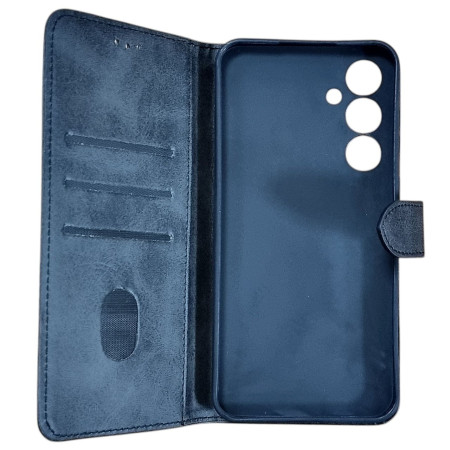 Чехол-книга Leather Folio New Samsung A35 (магнитная застежка) черный