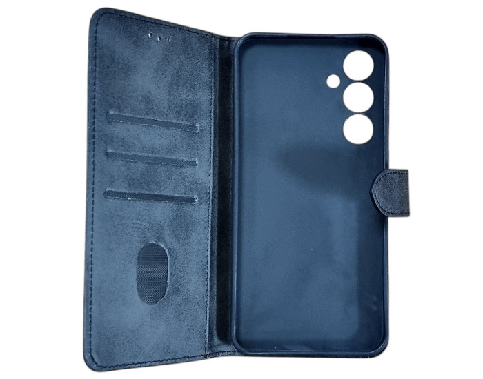 Чохол-книга Leather Folio New Samsung A35 (магнітна застібка) чорний