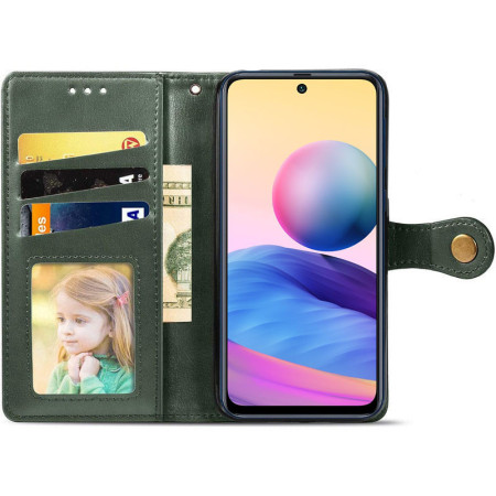 Чехол-книга Кожаный GETMAN Gallant Samsung Galaxy A35, зеленый