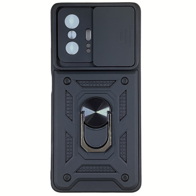Чехол-Ударопрочный Camshield Serge Ring Xiaomi 11T / 11T Pro, Черный (Класс А)