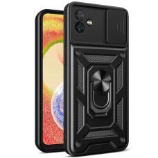 Чехол-Ударопрочный Camshield Serge Ring Camo Samsung Galaxy A04 (Черный / Black) (Класс B)