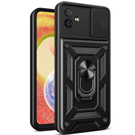 Чехол-Ударопрочный Camshield Serge Ring Camo Samsung Galaxy A04 (Черный / Black) (Класс B)