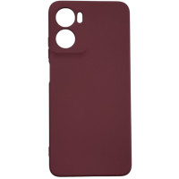 Чехол-силикон GETMAN Liquid Silk Full Camera для Motorola Moto G05 / E15 4G (Марсала)
