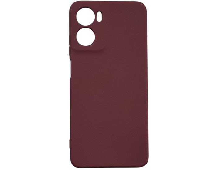 Чохол-силікон GETMAN Liquid Silk Full Camera для Motorola Moto G05 / E15 4G (марсала)