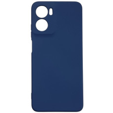 Чехол-силикон GETMAN Liquid Silk Full Camera для Motorola Moto G05 / E15 4G (Темно-синий)