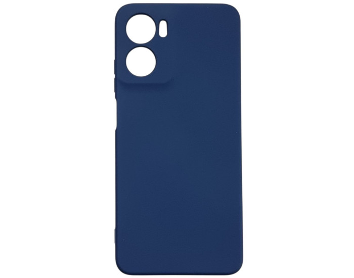 Чехол-силикон GETMAN Liquid Silk Full Camera для Motorola Moto G05 / E15 4G (Темно-синий)