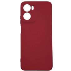 Чехол-силикон GETMAN Liquid Silk Full Camera для Motorola Moto G05 / E15 4G (Темно-красный)