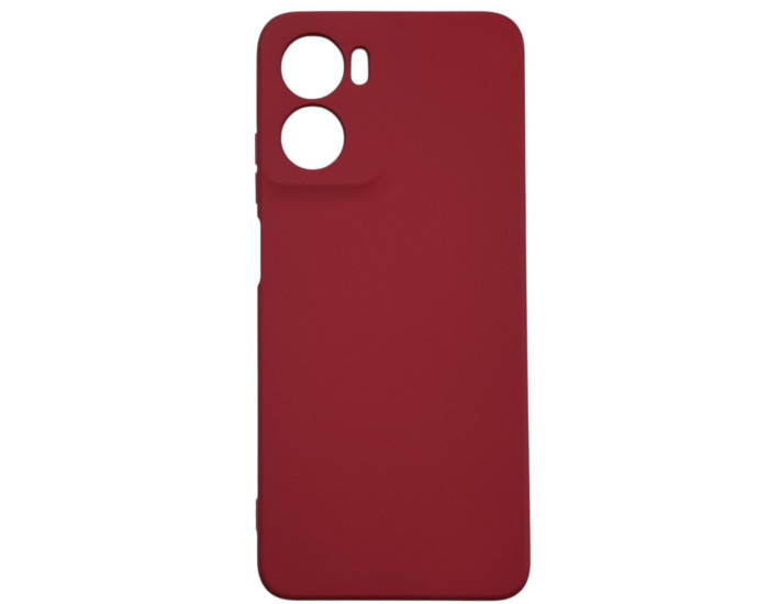 Чохол-силікон GETMAN Liquid Silk Full Camera для Motorola Moto G05 / E15 4G (Темно-червоний)