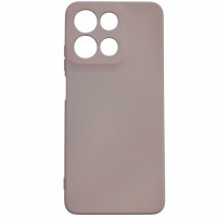 Чехол-силикон GETMAN Liquid Silk Full Camera для Motorola Moto G15 4G, (Пастельно-розовый)