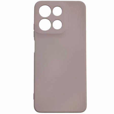 Чехол-силикон GETMAN Liquid Silk Full Camera для Motorola Moto G15 4G, (Пастельно-розовый)