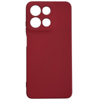 Чохол-силікон GETMAN Liquid Silk Full Camera для Motorola Moto G15 4G, (Темно-червоний)