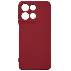 Чехол-силикон GETMAN Liquid Silk Full Camera для Motorola Moto G15 4G, (Темно-красный)