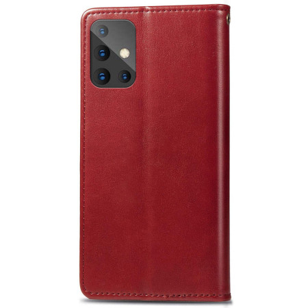 Чехол-книга Кожаный GETMAN Gallant Samsung Galaxy A51 / A515, Красный