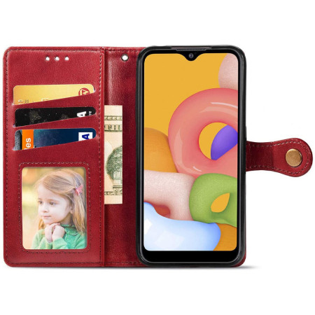 Чехол-книга Кожаный GETMAN Gallant Samsung Galaxy A16 5G Red (Класс B)