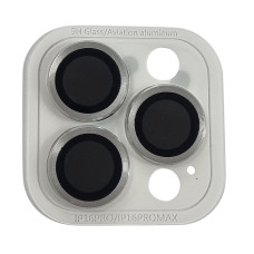 Защитное стекло Metal Classic на камеру iPhone 16 Pro /16 Pro Max (Серебряный / Silver)