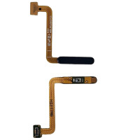 Шлейф для Samsung M336, Galaxy M33, M536B, M33 5G с кнопкой включения, сканер отпечатка пальца, (Touch ID), черный оригинал