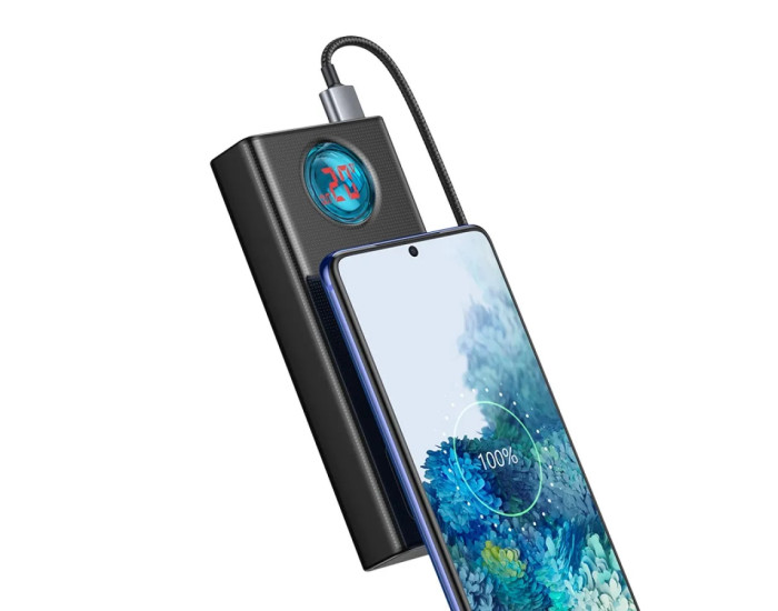 Портативна батарея Baseus Amblight Digital Display Quick Charge 30000mAh 65W Overseas Edit (PPLG000101) (Чорний / Black)