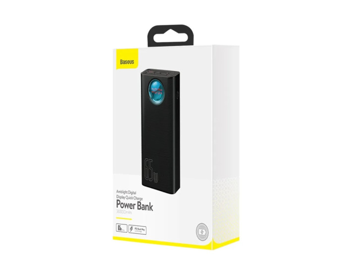 Портативна батарея Baseus Amblight Digital Display Quick Charge 30000mAh 65W Overseas Edit (PPLG000101) (Чорний / Black)
